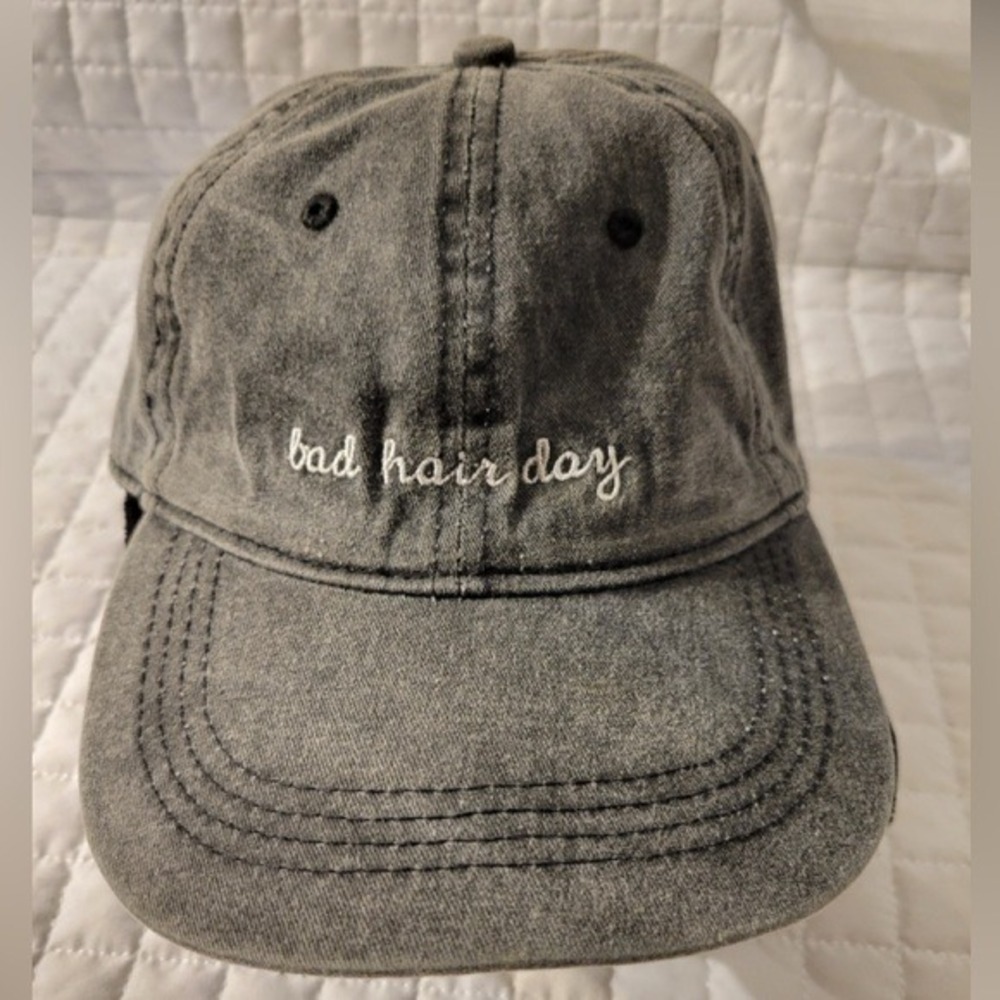 David and Young Charcoal Gray Bad Hair Day Cap Distressed‎ Casual Streetwear Hat